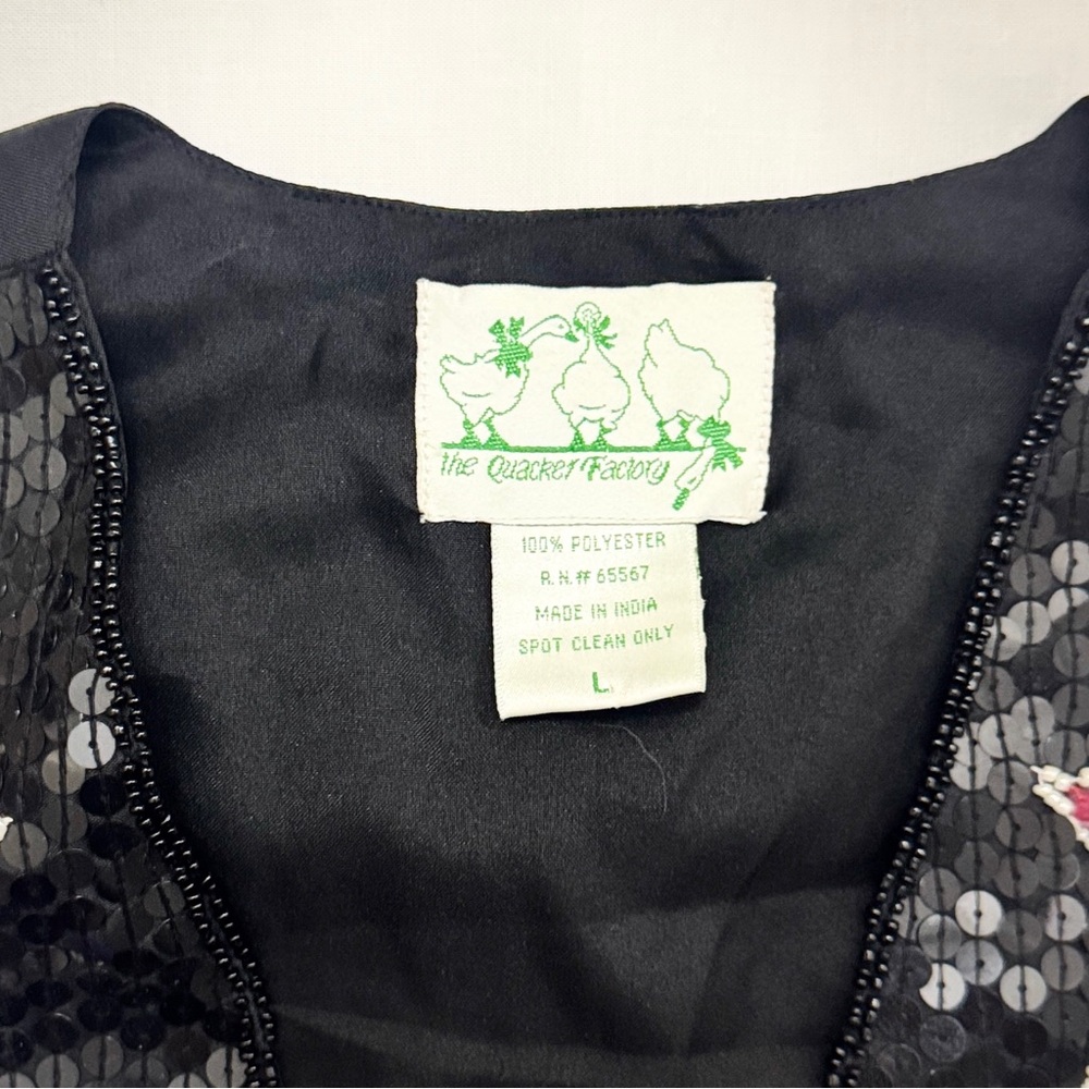 Quacker Factory Med Womens Patriotic, Stars And Stripes, Sequin 4th Of July Vest - Picture 2 of 5